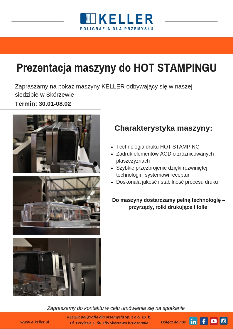 Prezentacja maszyny KELLER hot stamping